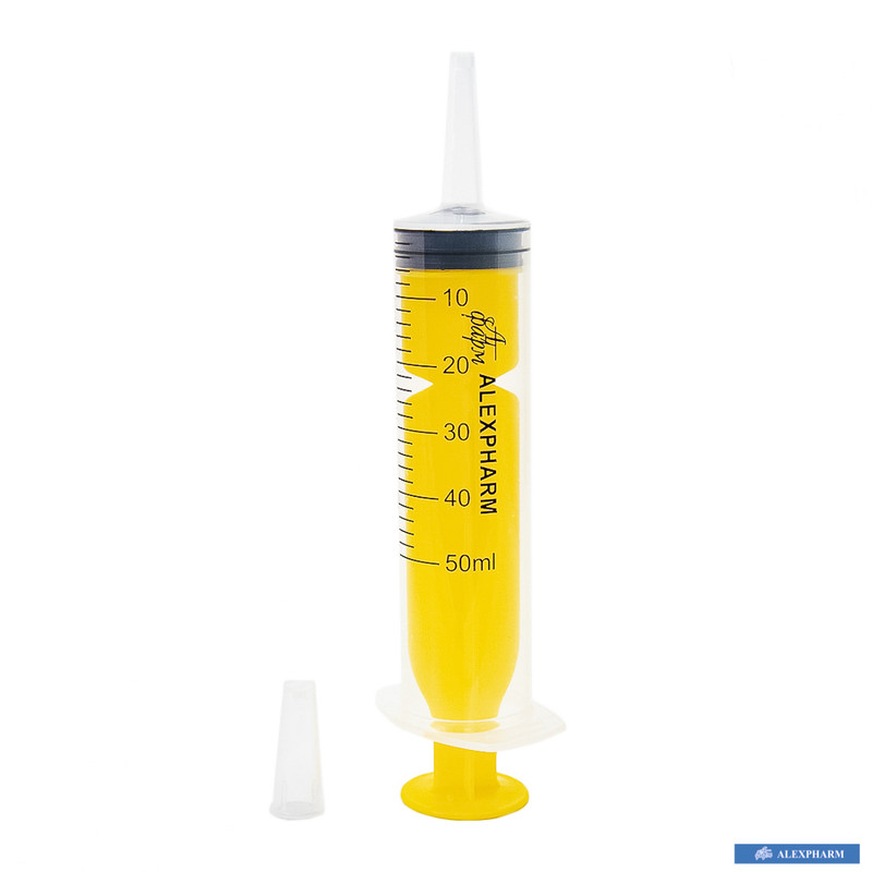 Шприц 3-х компонентний одноразовий стерильний "ALEXPHARM" 50 мл Catheter Tip без голки